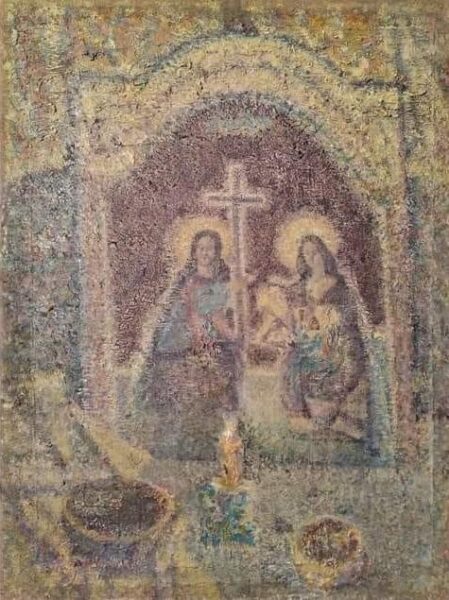 Натюрморт з іконою, полотно, олія, 80х60 см, Дмитро Коваль