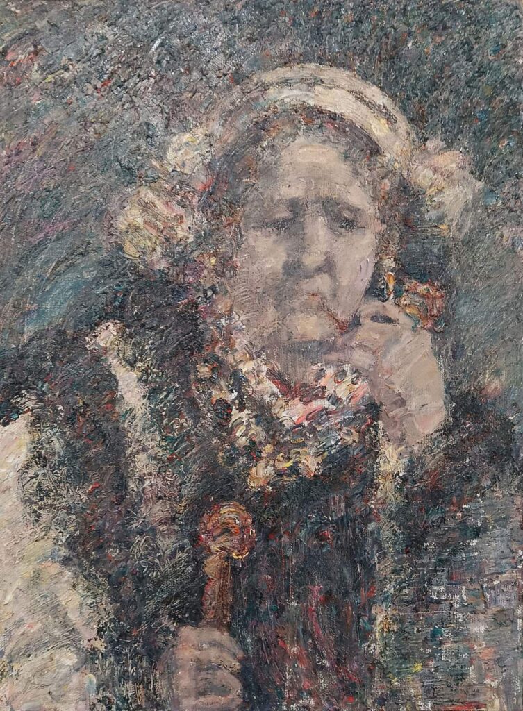 Гуцульська пісня. Портрет Марії Кречунєк, полотно, олія, Дмитро Коваль