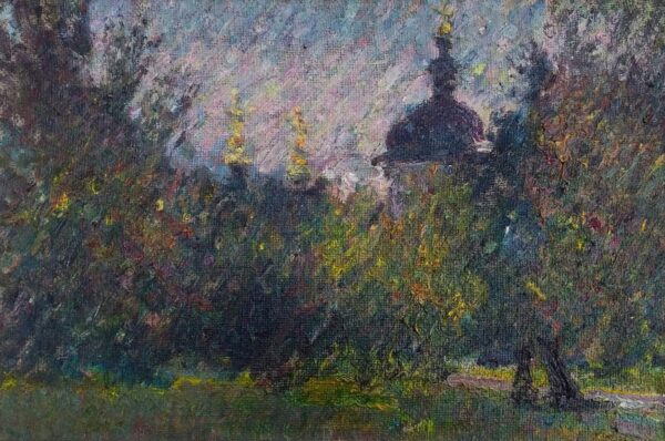 Дощить, Полотно олія, 40/60, 2025. У приватній колекції.