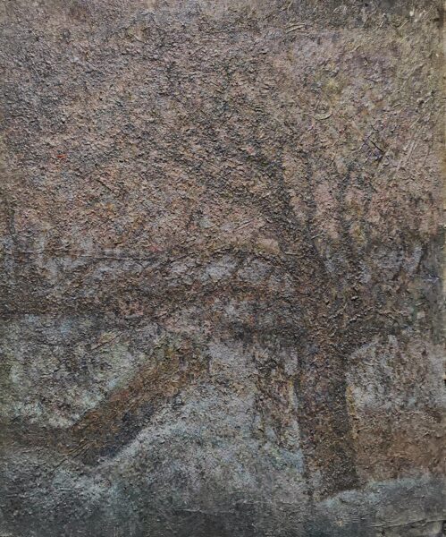 Зимна ніч, Картон, олія, 2011, 50×40, Дмитро Коваль, інтимний пейзаж