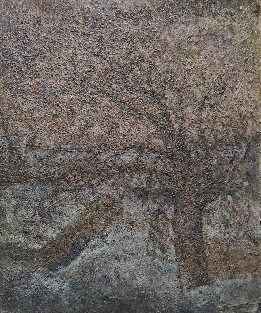 Зимна ніч, Картон, олія, 2011, 50×40, Дмитро Коваль, інтимний пейзаж