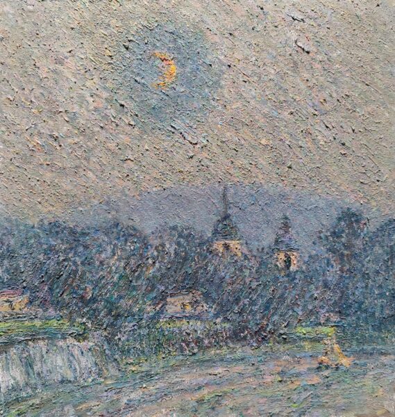 Сонце низенько, 2024, полотно, олія, 50х50 см | Дмитро Коваль