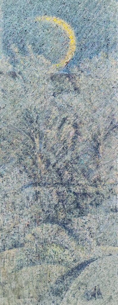 Тиша одного зимового вечора. (Закохані 2) Полотно, олія, 2025, 160х60, Дмитро Коваль